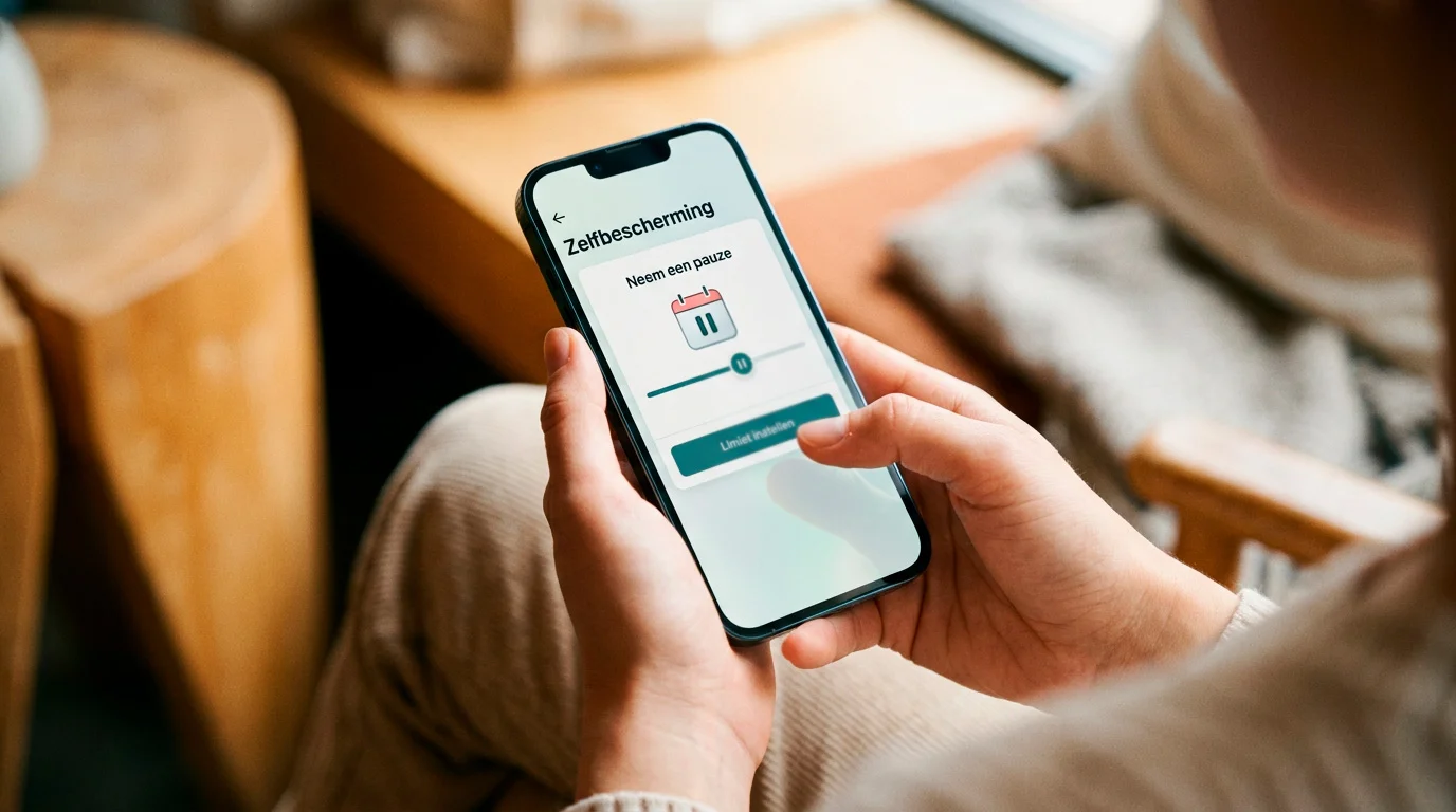 Illustratie van persoonlijke limieten en bescherming rond online kansspelen